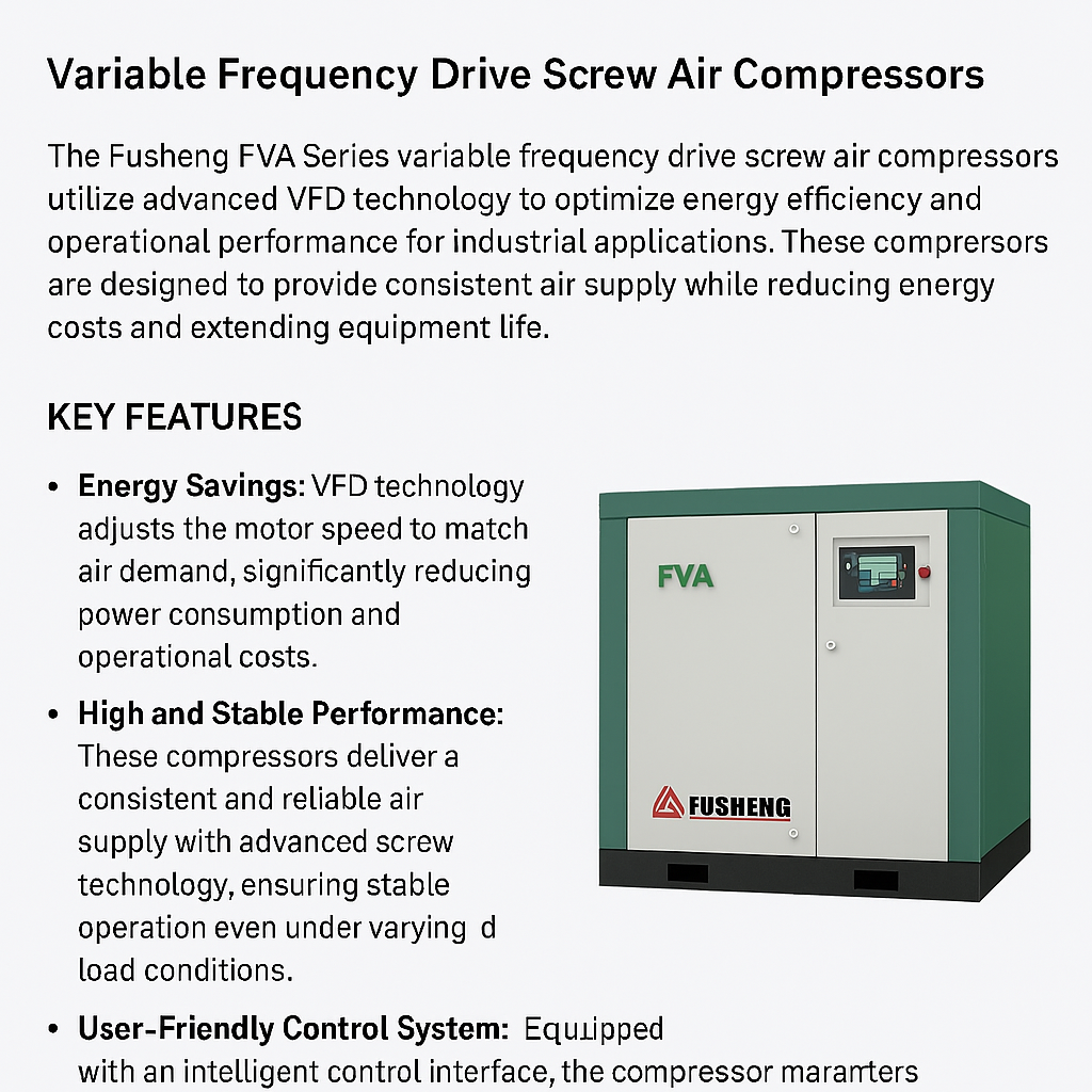 Máy Nén Khí Trục Vít Fusheng FVA Series (Biến Tần)
