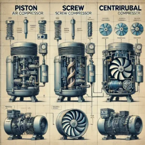So Sánh Các Loại Máy Nén Khí: Piston, Trục Vít, Ly Tâm